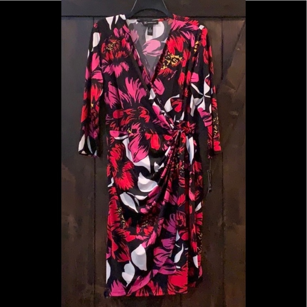 NWT INC Faux Wrap Dress